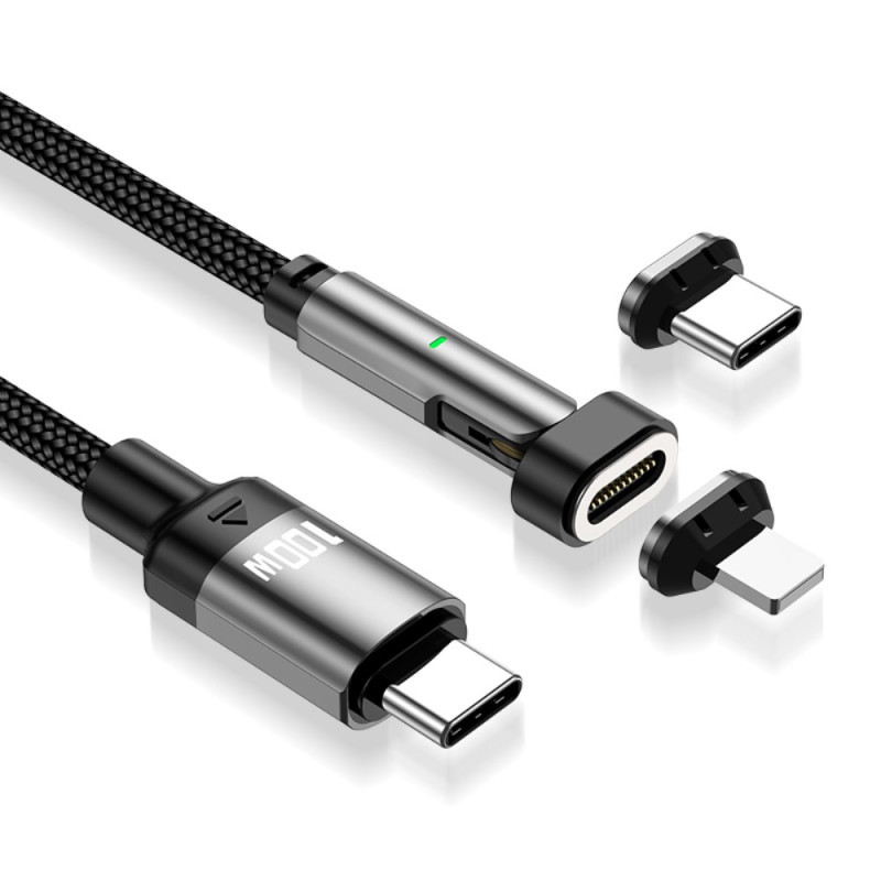 Cable de carga doble ENKAY USB-C a Lightning y USB-C