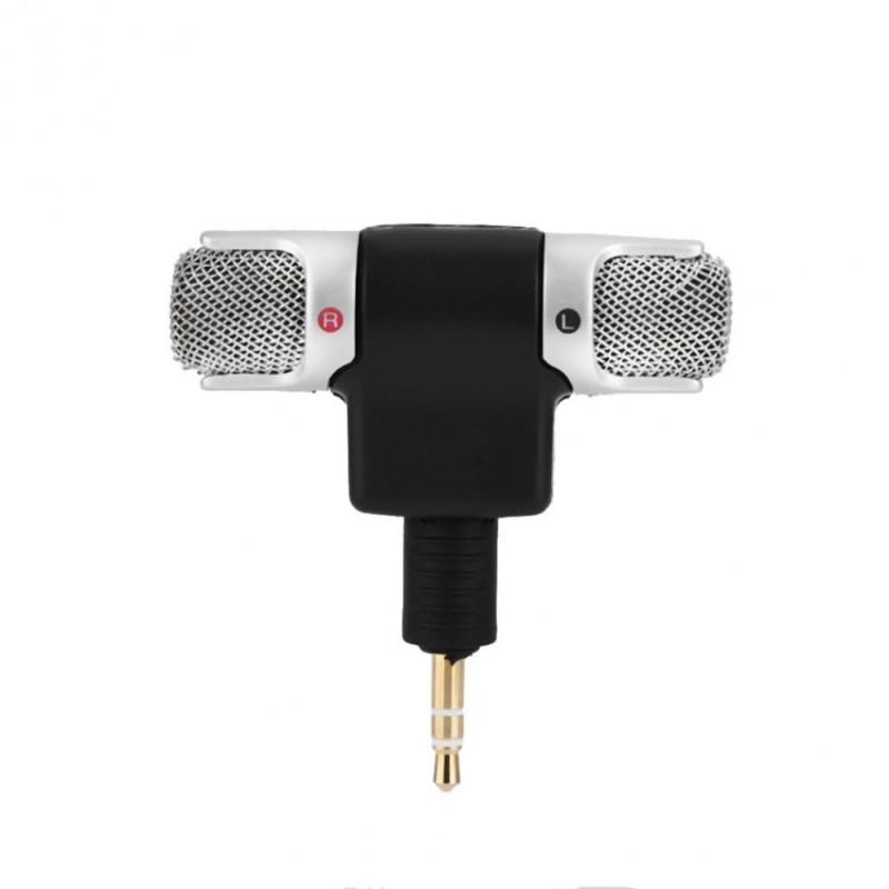 Mini micrófono portátil con auriculares estéreo de 3,5 mm para ordenador