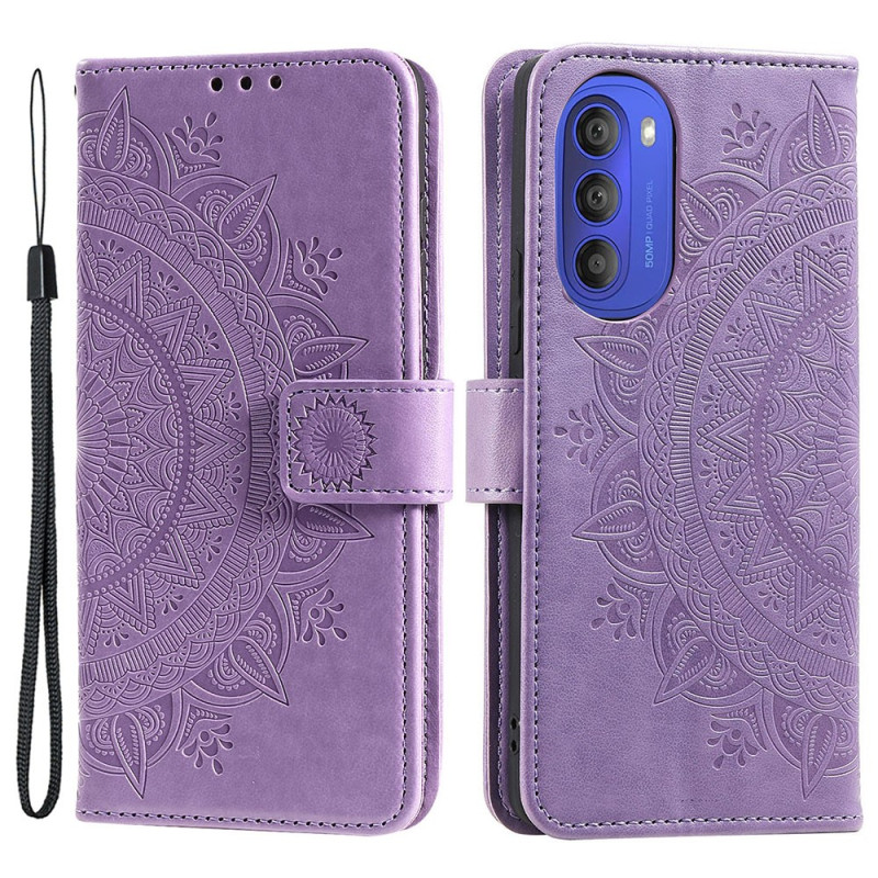 Funda con colgante Moto G51 5G Sun Mandala