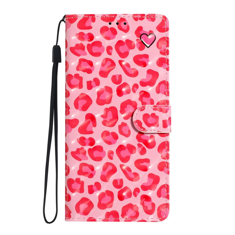 Funda con colgante
 de leopardo rosa para Moto G14