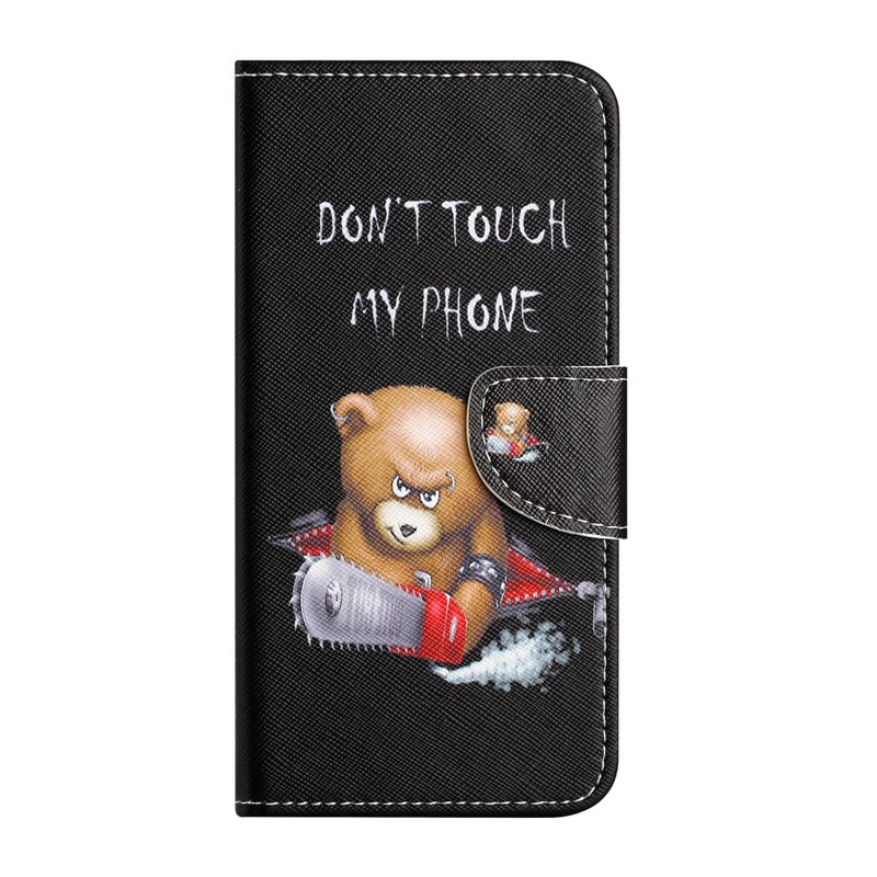 Funda Moto G14 de oso No toques mi teléfono
