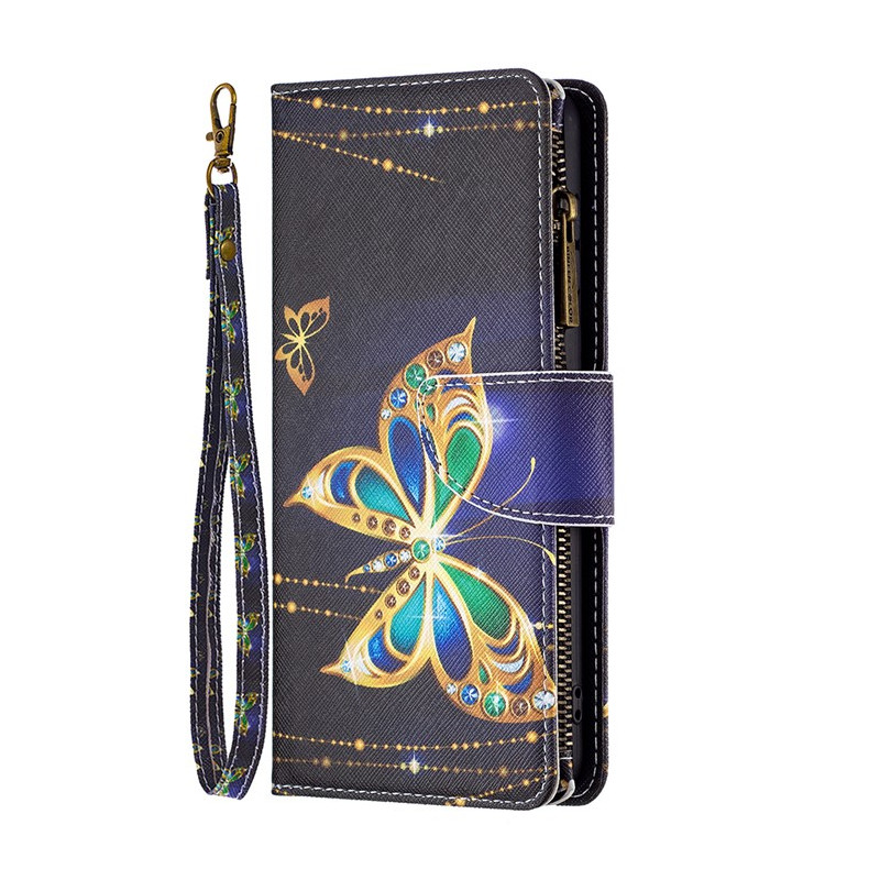 Funda Moto G14 Cartera Mariposas Doradas
