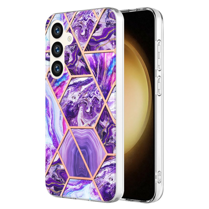 Funda de mármol geométrica Samsung Galaxy S24 5G