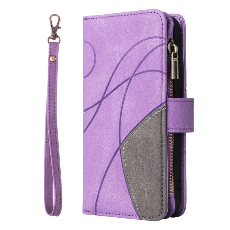 Funda Samsung Galaxy S24 5G con colgante
 bicolor Wallet