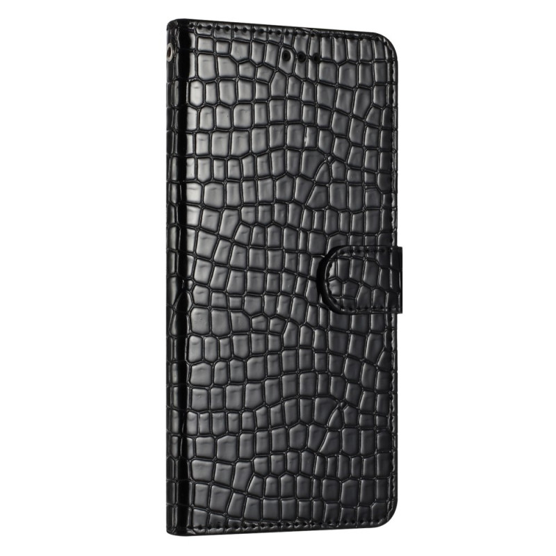 Funda Samsung Galaxy S24 5G con textura de cocodrilo y colgante
