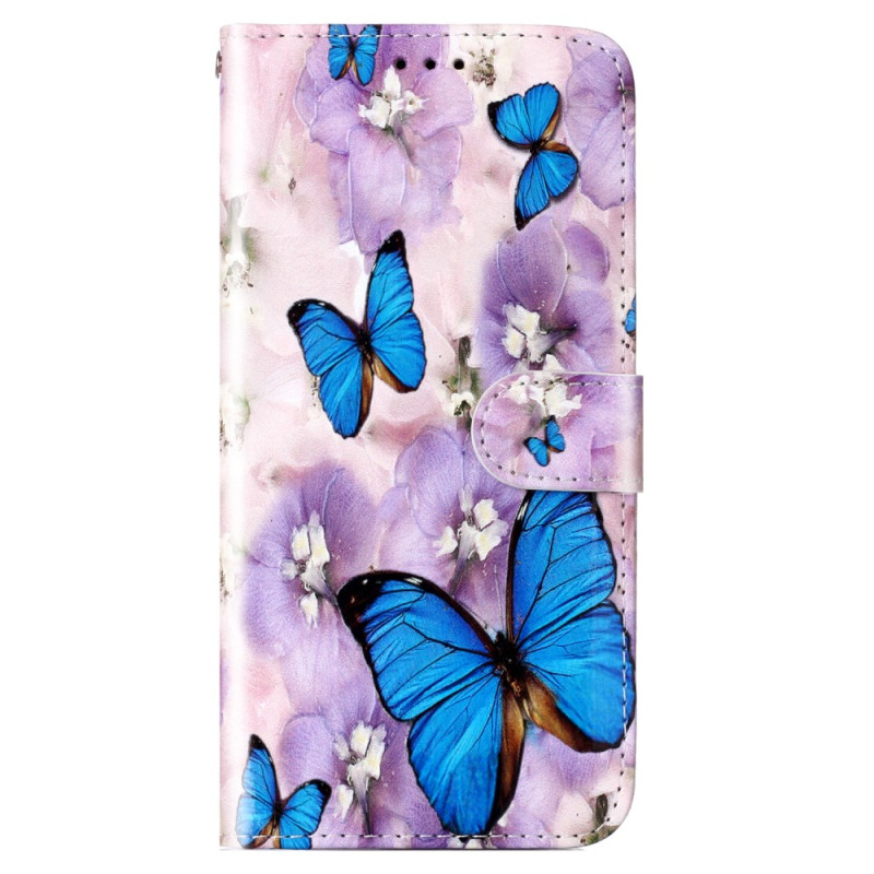 Moto G54 5G Colgante
 Funda Flor Mariposas Morado