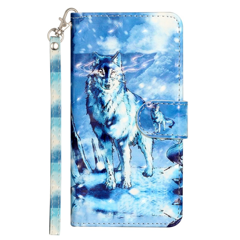 Funda Xiaomi Redmi 13C / Poco C65 Snow Wolf Lanyard

