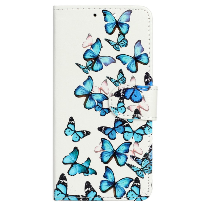 Funda Xiaomi Redmi 13C / Poco C65 Vuelo de mariposas azules