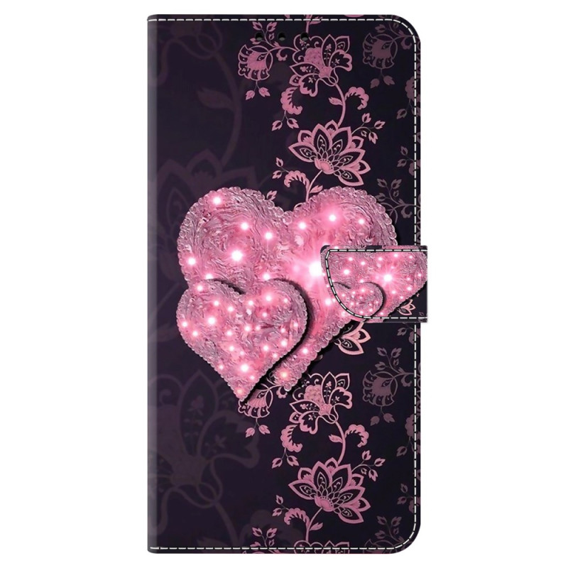 Xiaomi Redmi 13C 4G/5G/Poco C65 Funda Corazones de Encaje