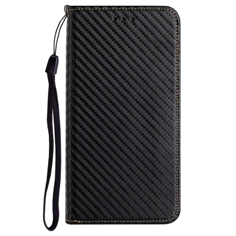 Flip Cover Xiaomi Redmi 13C 4G/5G/Poco C65 Colgante
 de fibra de carbono