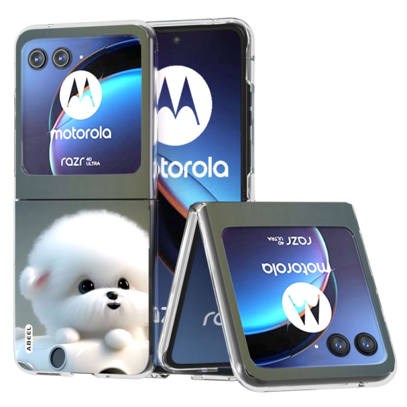 Funda Motorola Razr 40 Ultra 5G Perro Blanco ABEEL