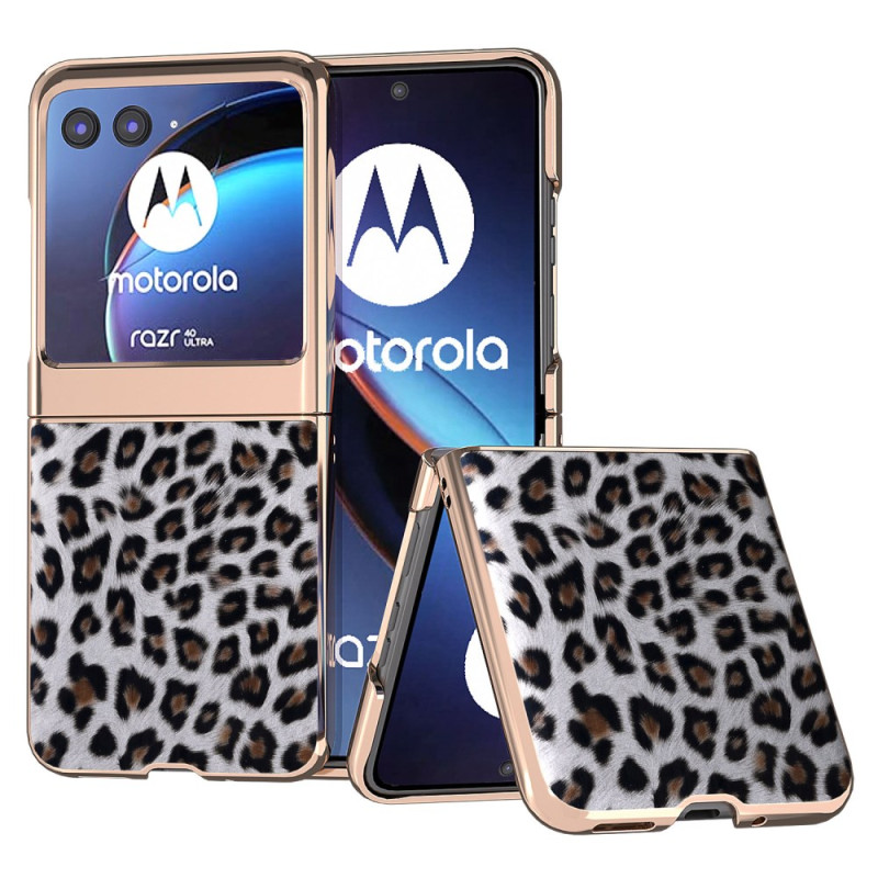 Funda Motorola Razr 40 Ultra Efecto Leopardo