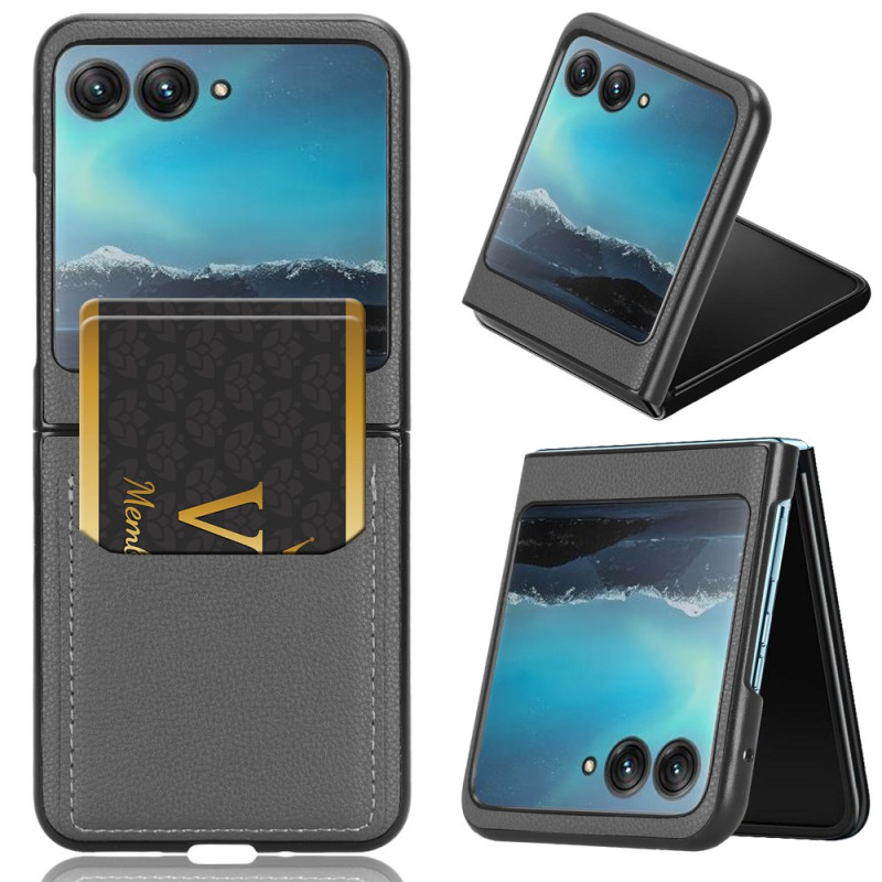 Coque Motorola Razr 40 Ultra Simili Cuir Fantaisie avec Porte-Cartes