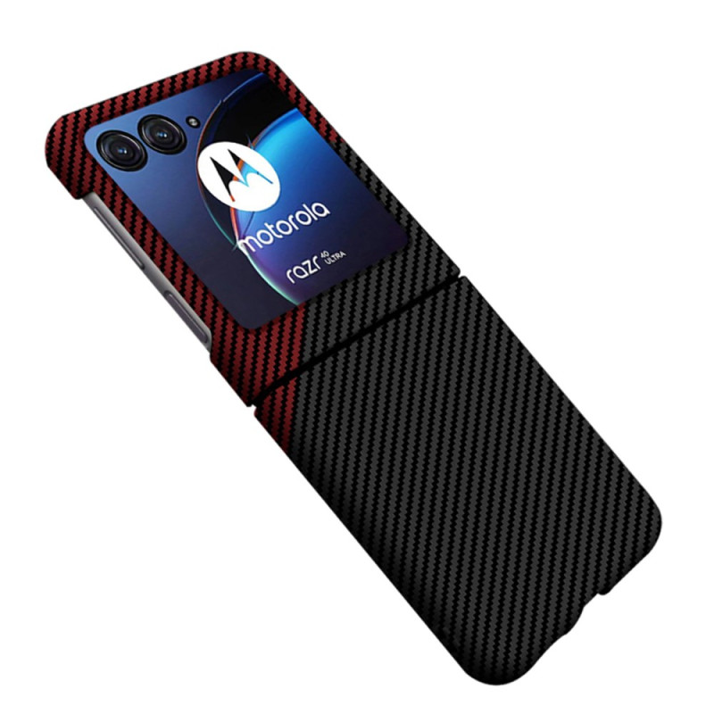 Funda Motorola Razr 40 Ultra de fibra de carbono bicolor
