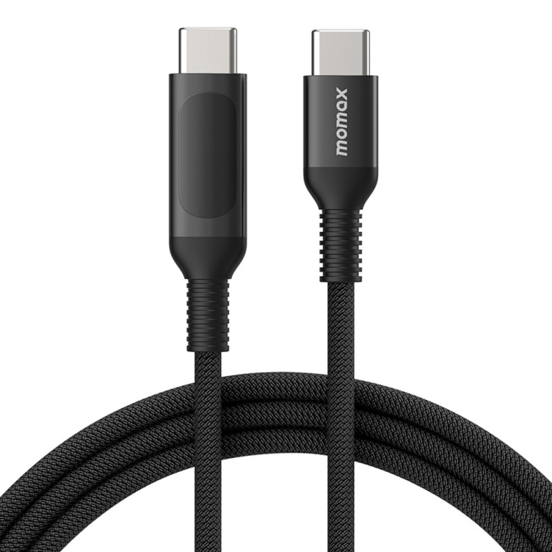 Cable de carga rápida con pantalla digital USB-C a USB-C 1,2m MOMAX