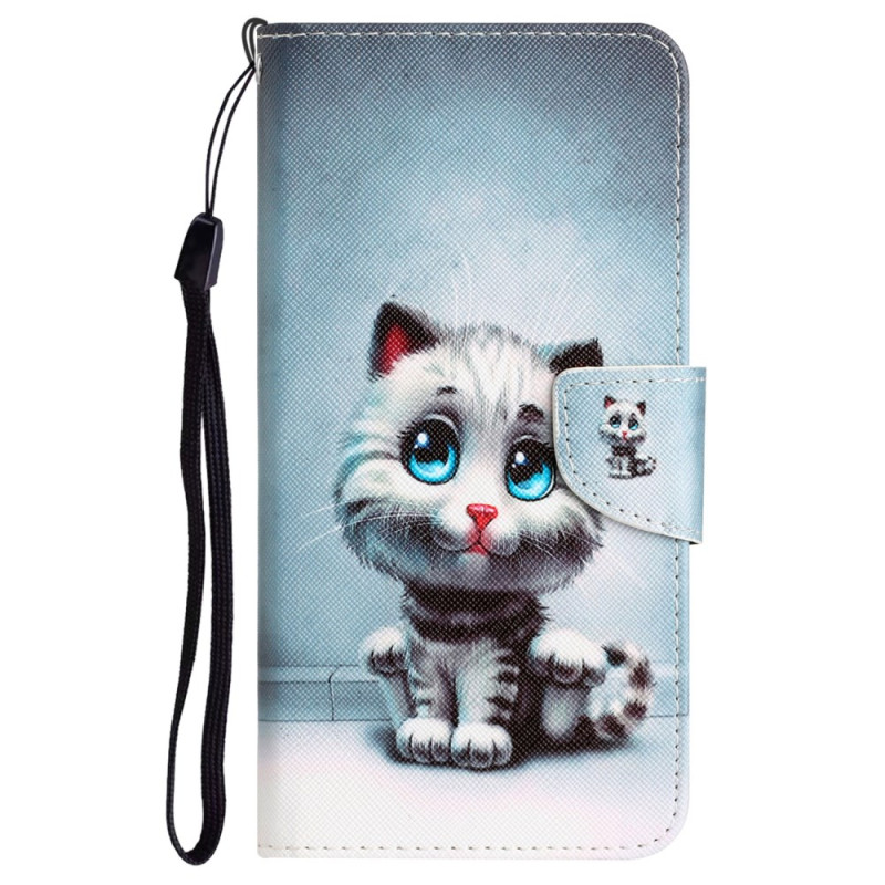 Funda con colgante
 para Samsung Galaxy S24 Plus 5G Blue-Eyed Cat