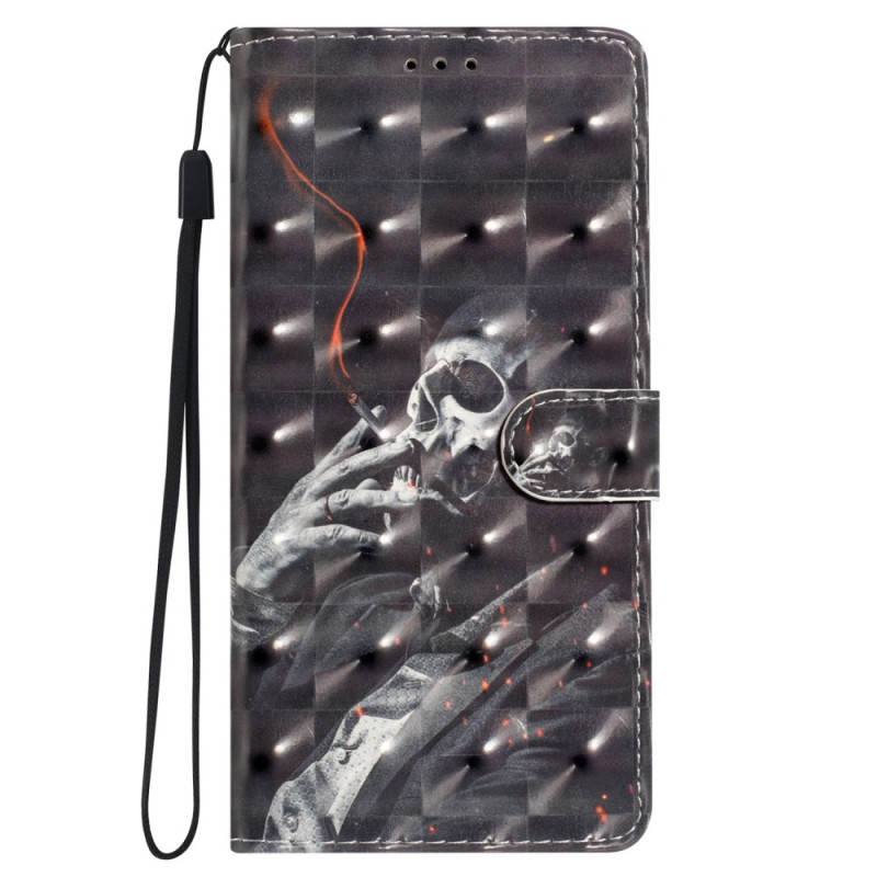 Funda con colgante
 Smoking Skeleton para Samsung Galaxy S24 Plus 5G