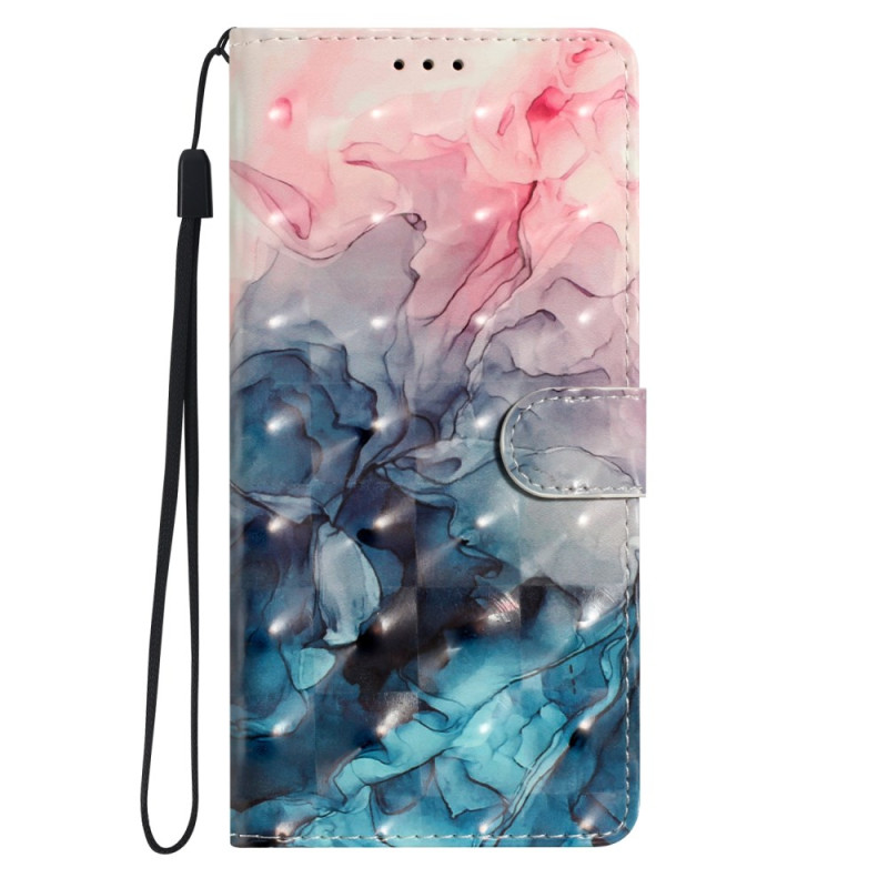 Funda con colgante
 de mármol rosa y azul para Samsung Galaxy A25 5G