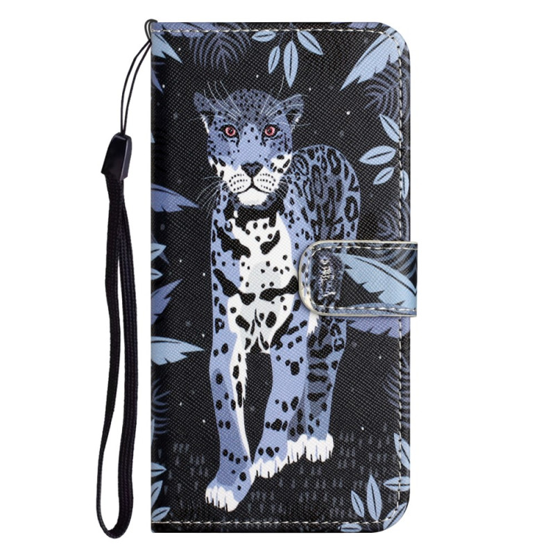 Funda Samsung Galaxy A25 5G con estampado de leopardo y colgante

