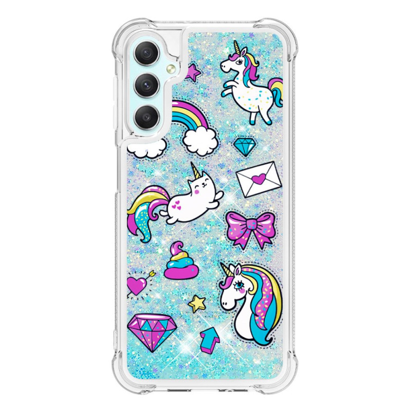 Funda Samsung Galaxy A25 5G / A24 4G Glitter con Unicornios