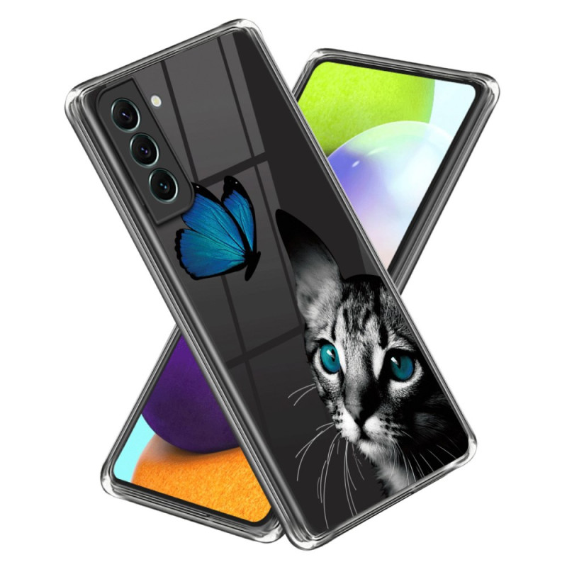 Funda Samsung Galaxy S24 Plus 5G Gato y Mariposa
