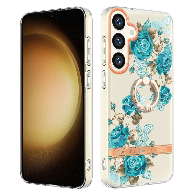 Funda Samsung Galaxy S24 Plus 5G Anillo Soporte Floral
