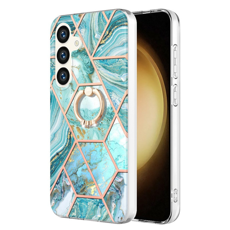 Funda Samsung Galaxy S24 Plus 5G Anillo de Mármol Geométrico Soporte
