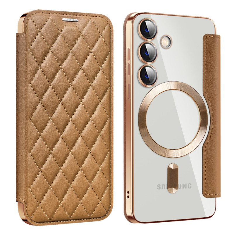 Flip Cover Samsung Galaxy S24 Plus 5G Acolchada Compatible MagSafe