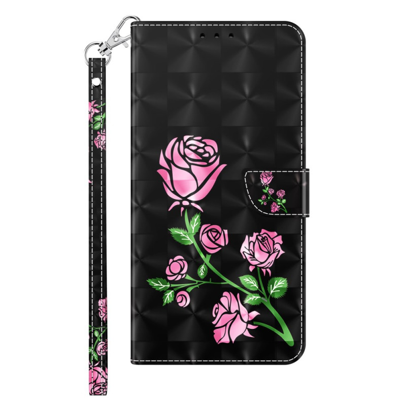 Housse Samsung Galaxy S24 Ultra 5G Fleurs de Roses à Lanière