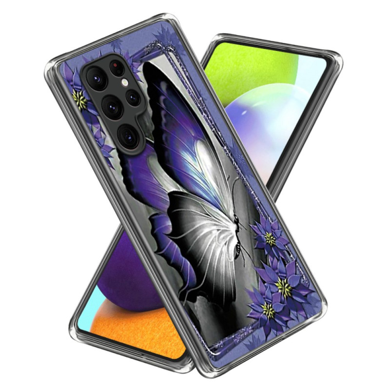 Funda Samsung Galaxy S24 Ultra 5G Mariposa Violeta
