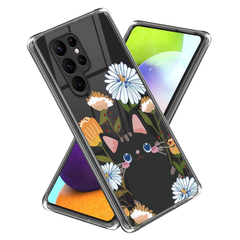 Funda Samsung Galaxy S24 Ultra 5G Flores y Gato