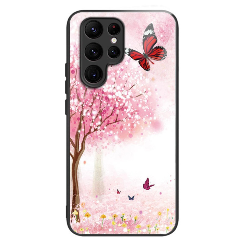 Funda Samsung Galaxy S24 Ultra 5G de Cristal Templado Flores de Cerezo
