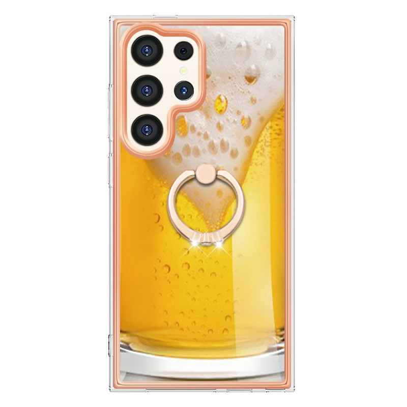 Funda Samsung Galaxy S24 Ultra 5G con anillo de soporte para cerveza