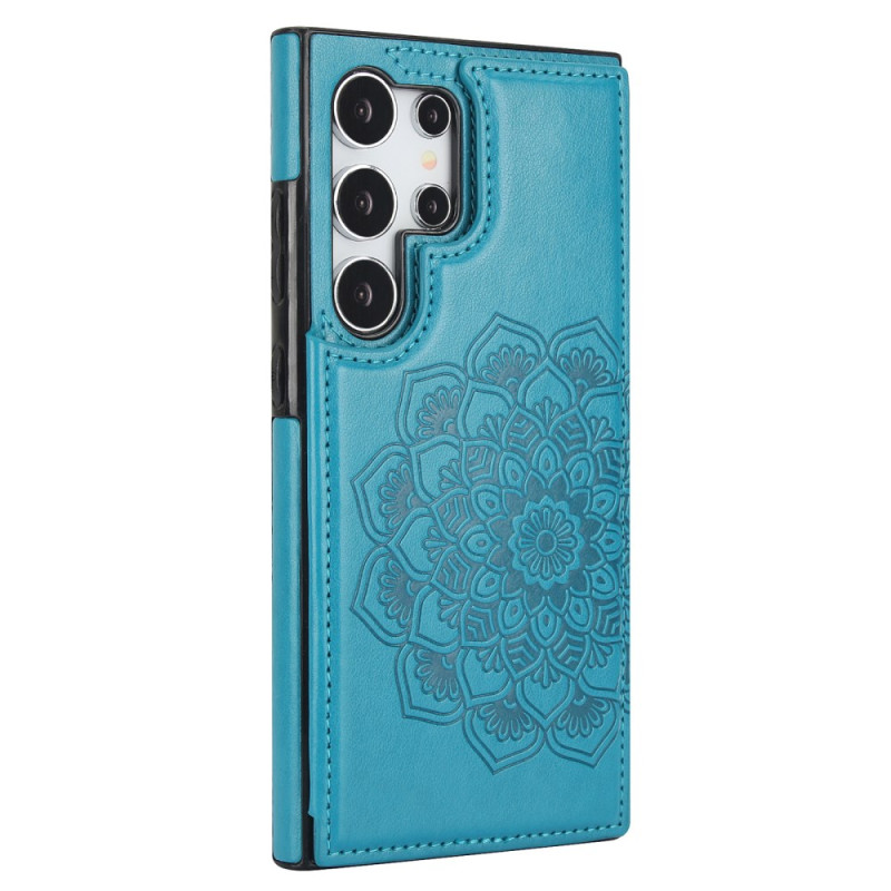 Funda Samsung Galaxy S24 Ultra 5G con estampado de flores Mandala y soporte
