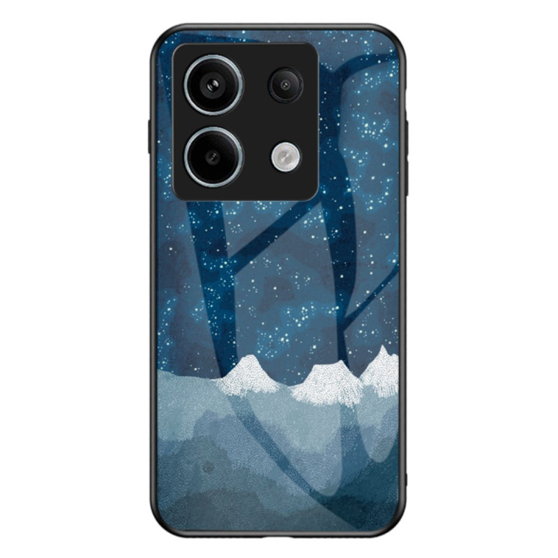 Funda Xiaomi Redmi Note 13 Pro 5G / Poco X6 5G de cristal templado Montañas bajo el cielo estrellado
