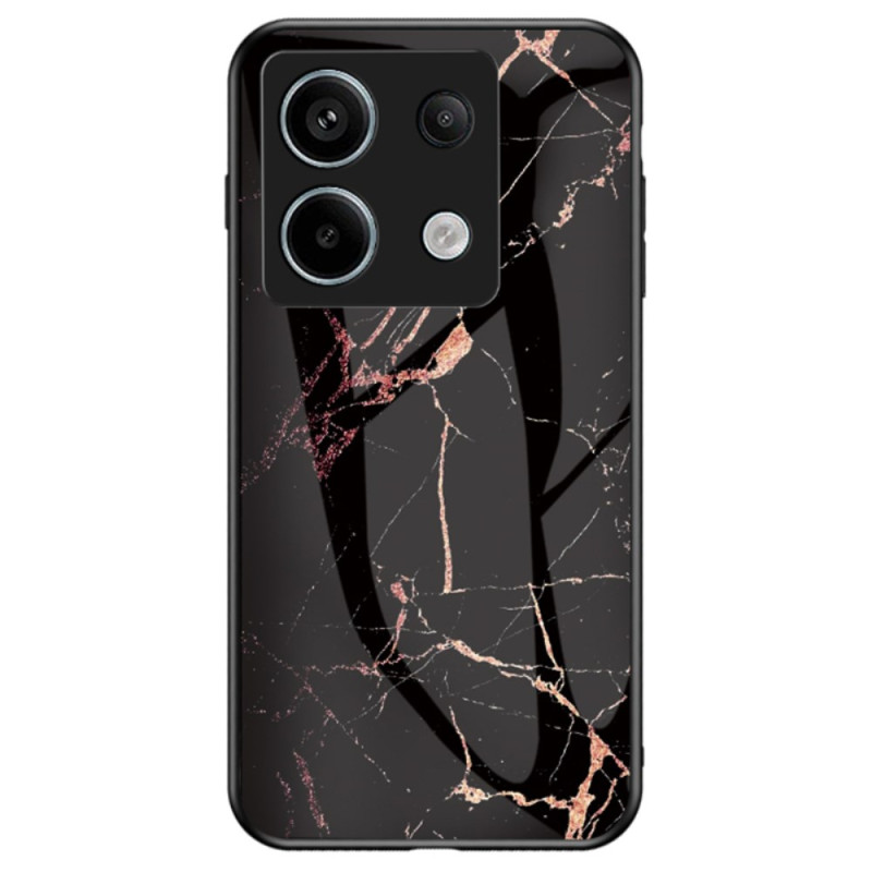 Funda Xiaomi Redmi Note 13 Pro 5G / Poco X6 5G de Cristal Tapa Dura Negro y Oro
