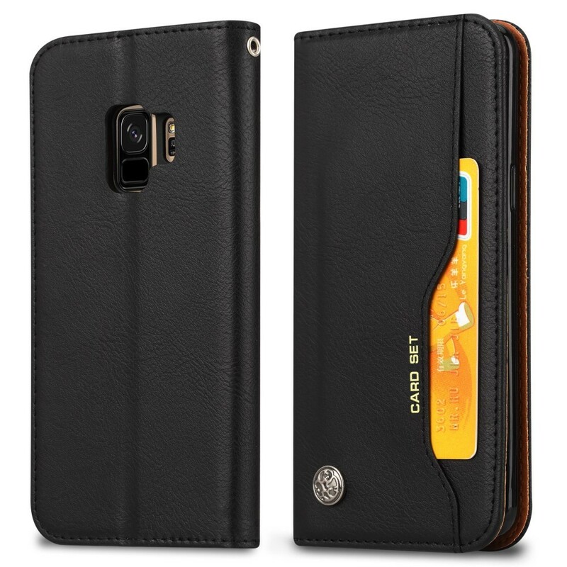Funda Flip Cover Samsung Galaxy S9 de polipiel para tarjetas