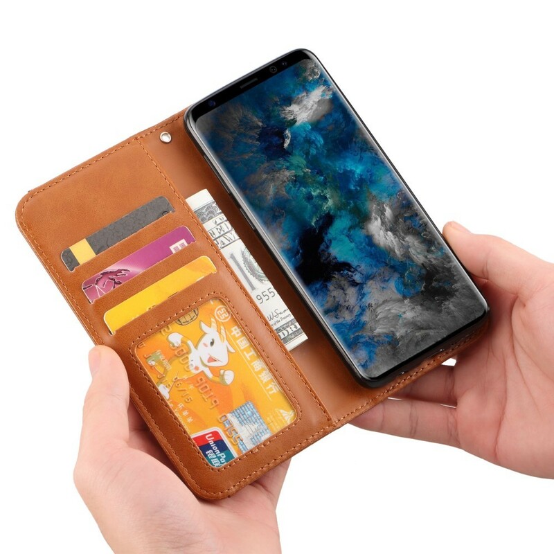 Funda Flip Cover Samsung Galaxy S9 de polipiel para tarjetas