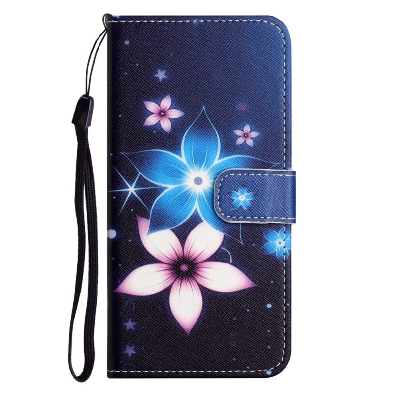 Funda Samsung Galaxy A05s Flores Lunares con Colgante
