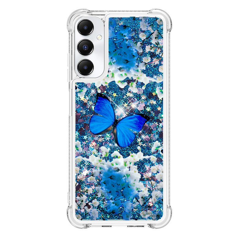 Funda Mariposa Azul Brillo Samsung Galaxy A05s