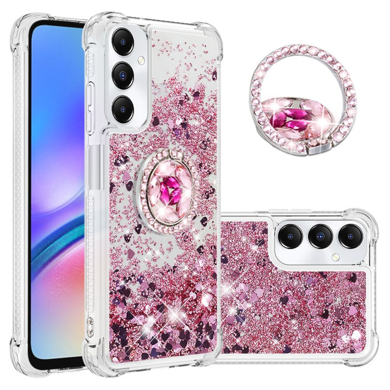 Funda Samsung Galaxy A05s de purpurina con anillo de soporte
