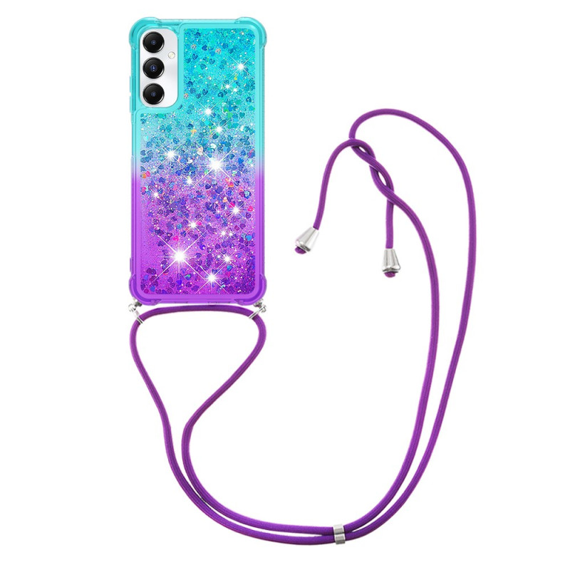 Funda Samsung Galaxy A05s de cordón con purpurina
