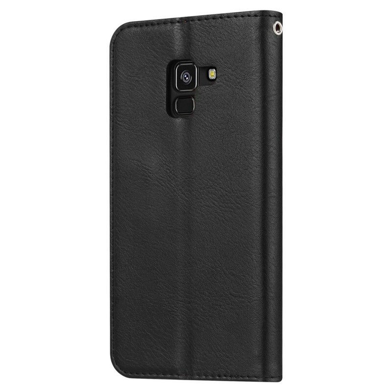 Funda Flip Cover Samsung Galaxy A8 Leatherette Card Funda