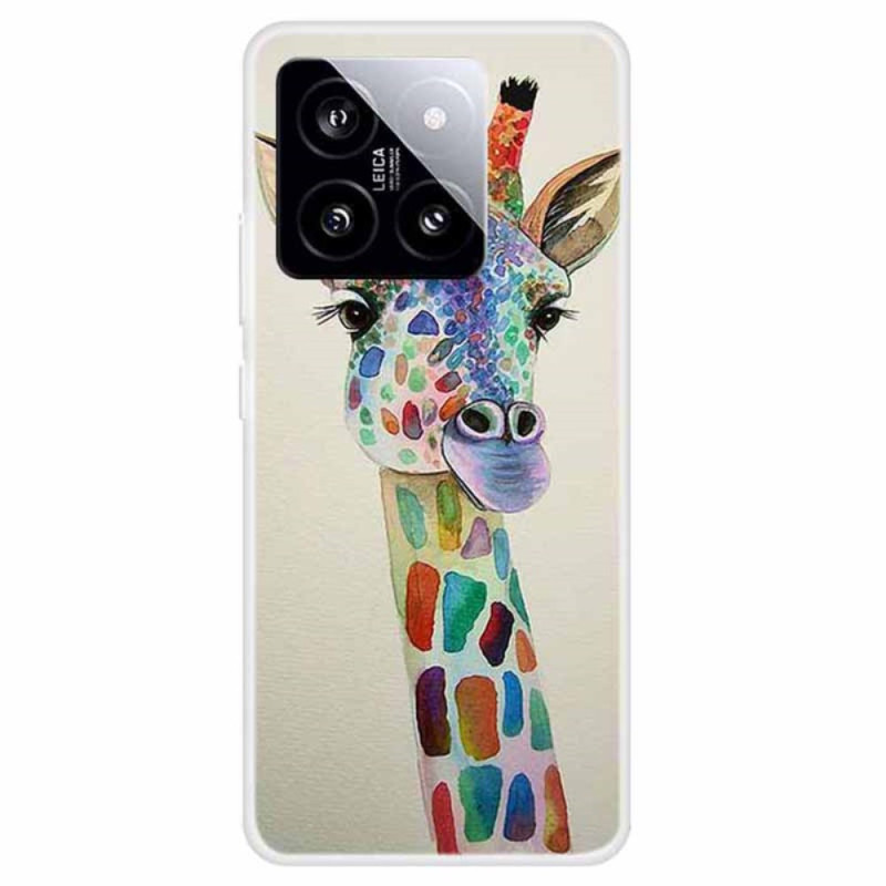 Funda Xiaomi 14 Coloured Giraffe