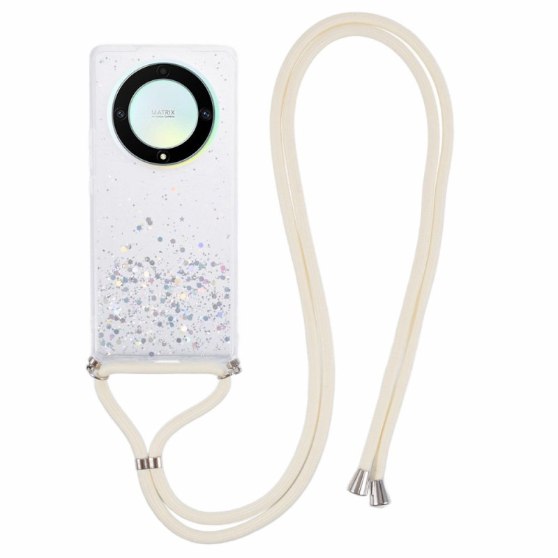 Honor Magic 5 Lite 5G / X9a Decoración Funda Cordón Purpurina