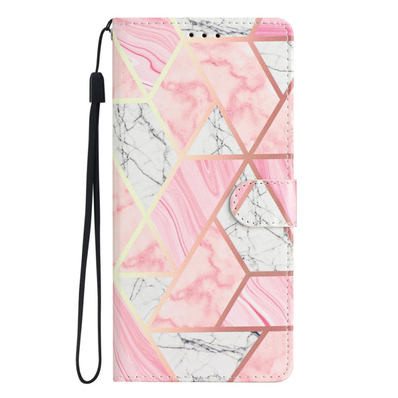 Funda Xiaomi 13T / 13T Pro de cordón de mármol rosa
