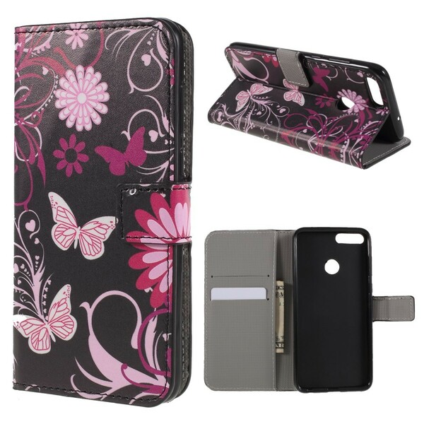 Funda Huawei P Smart Mariposas y Flores