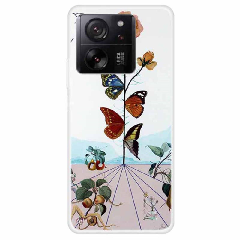 Funda Xiaomi 13T / 13T Pro Mariposa y Flor
