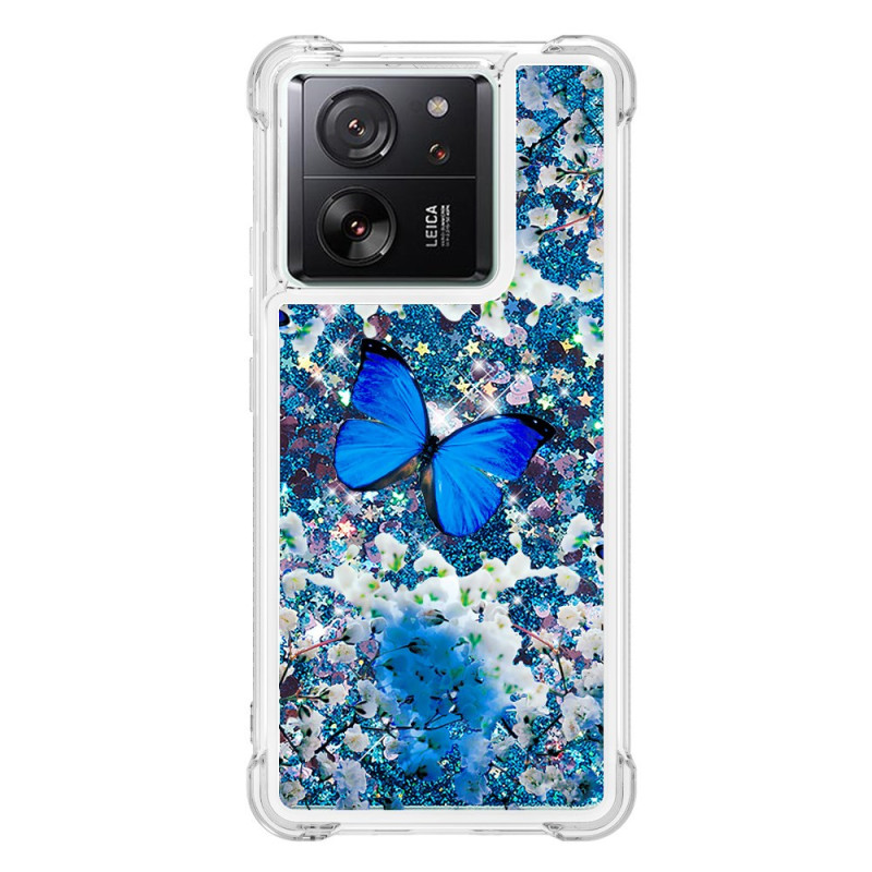 Funda Xiaomi 13T / 13T Pro Glitter Butterfly Azul
