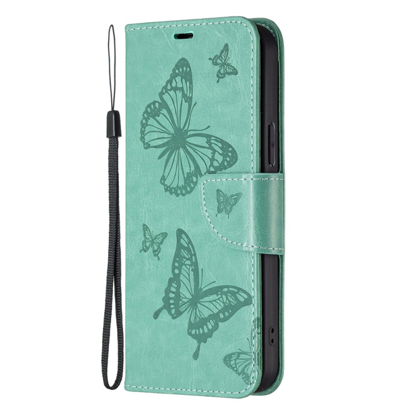 Funda Xiaomi Redmi Note 13 4G con colgante
 y estampado de mariposa
